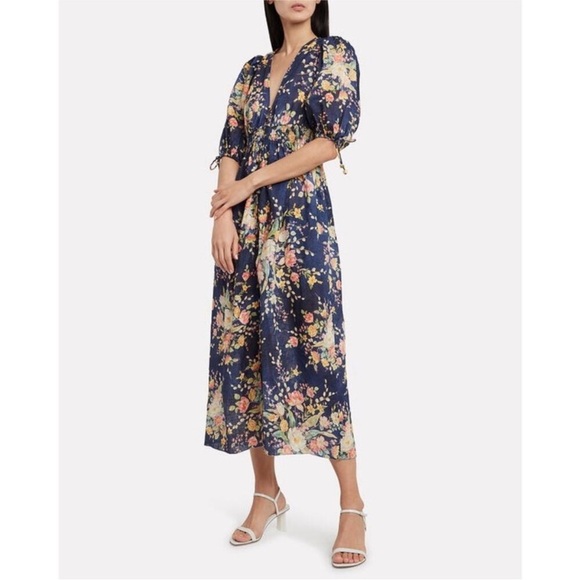 Zimmermann Zinnia navy floral linen dress - Picture 3 of 6